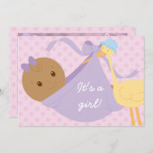 It's A Girl Baby Shower Invite (Front/Back)