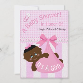 "it's A Girl" Baby Shower Invite #3 by LilithDeAnu at Zazzle
