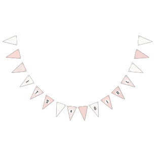 It's a Girl Baby Shower Party Decoration. Pink Bunting Flags