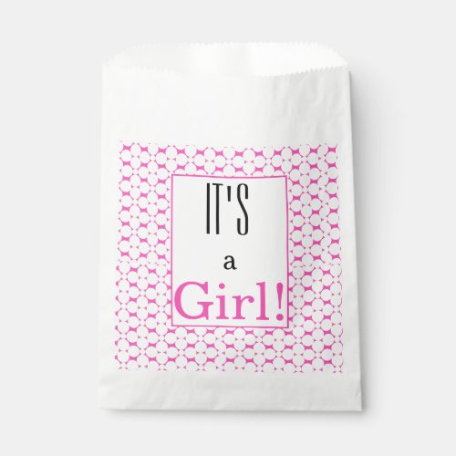 Its a Girl Baby Shower Party Favor Bag