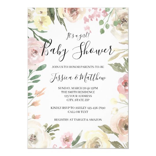 It's a Girl Baby Shower Pink Couples Surprise Invitation | Zazzle.com