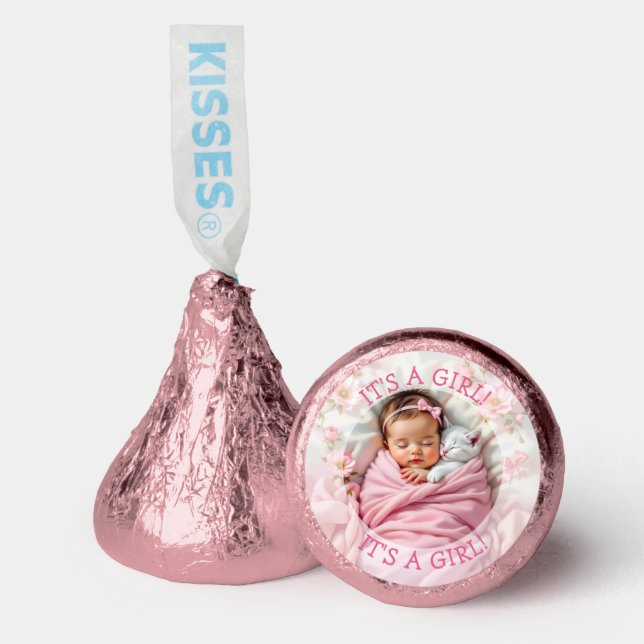  It's a Girl Baby Shower Pink Hershey®'s Kisses® (Front)