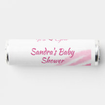 ITS  A GIRL BABY SHOWER PINK RAINBOW PASTEL RETRO