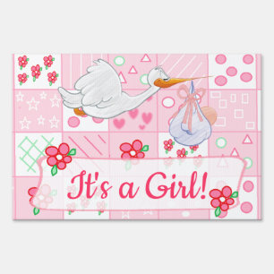 It's a Girl, Baby's Arrived Yard sign