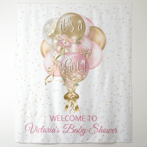 Its a Girl Balloon Baby Shower XL Backdrop