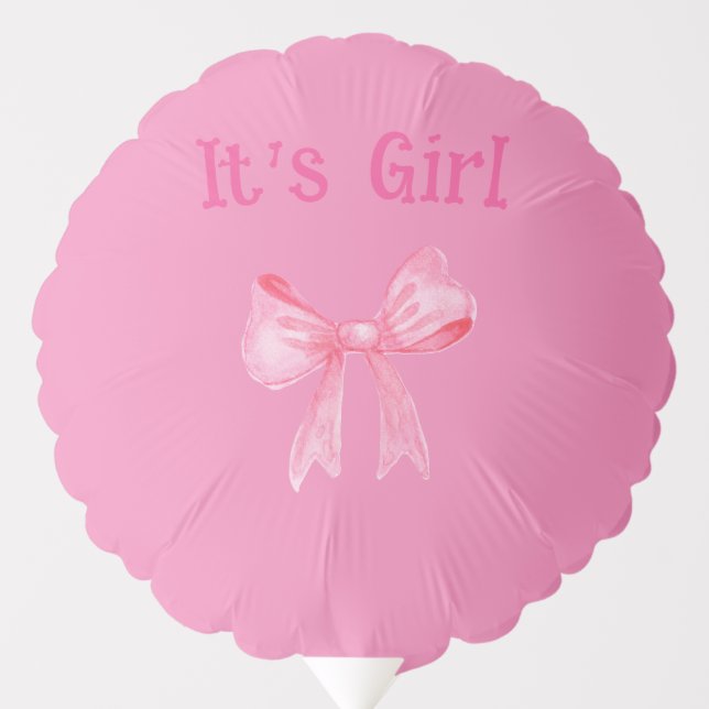 It's a Girl Balloon – Cute Pink Celebration Party (Front)