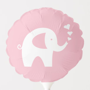 It's a girl balloon with cute pink elephant design