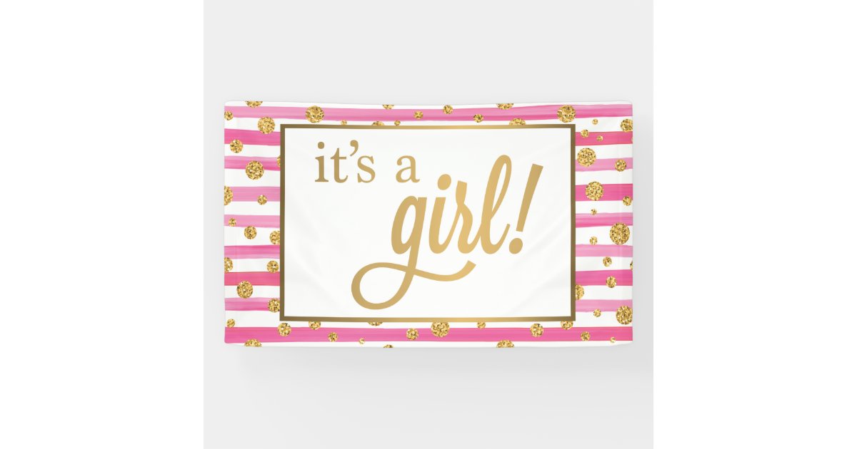 welcome baby girl banner