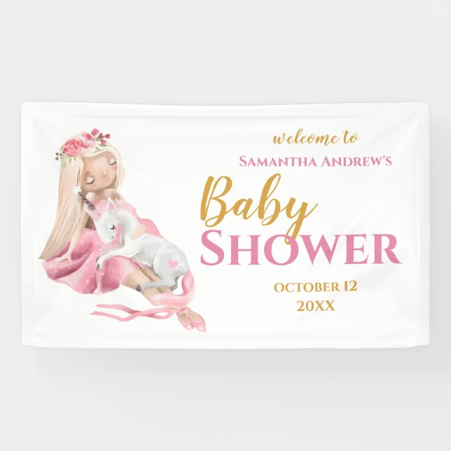 It's a Girl Beautiful Ballerina Baby Shower Banner (Horizontal)