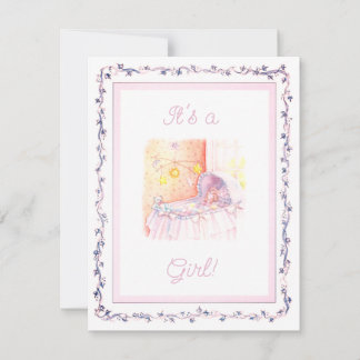 It's a Girl Birth Announcement