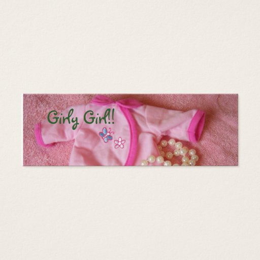 Customizable It's a Girl Bookmarks Business Card Templates