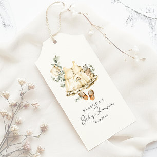 It's A Girl Botanical Baby Shower Gift Tags