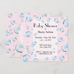 It's a Girl Bubble Baby Shower Invitation