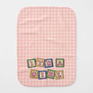 It's a Girl Burp Cloth