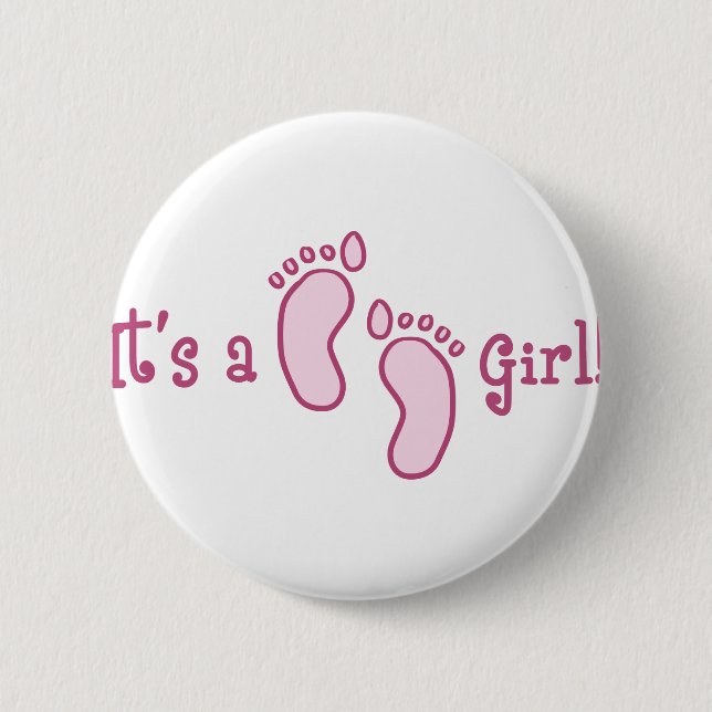 Its A Girl Button (Front)