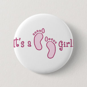 Its A Girl Button