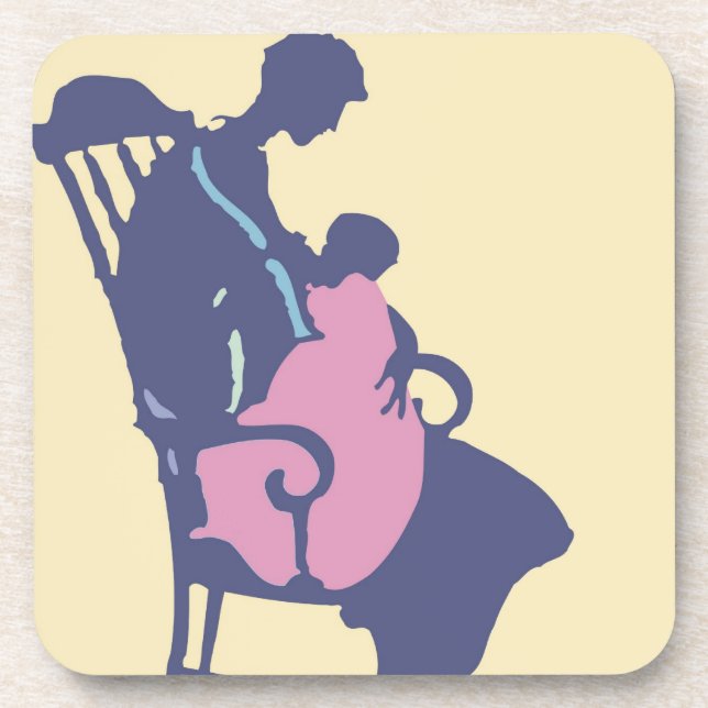<It's a Girl> by Steve Collier Drink Coaster (Front)