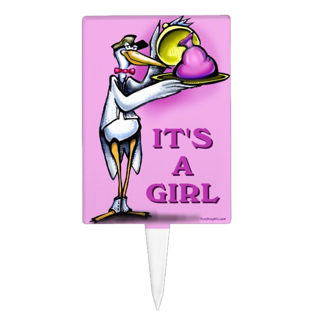 It's a Girl Cake Topper (Front)