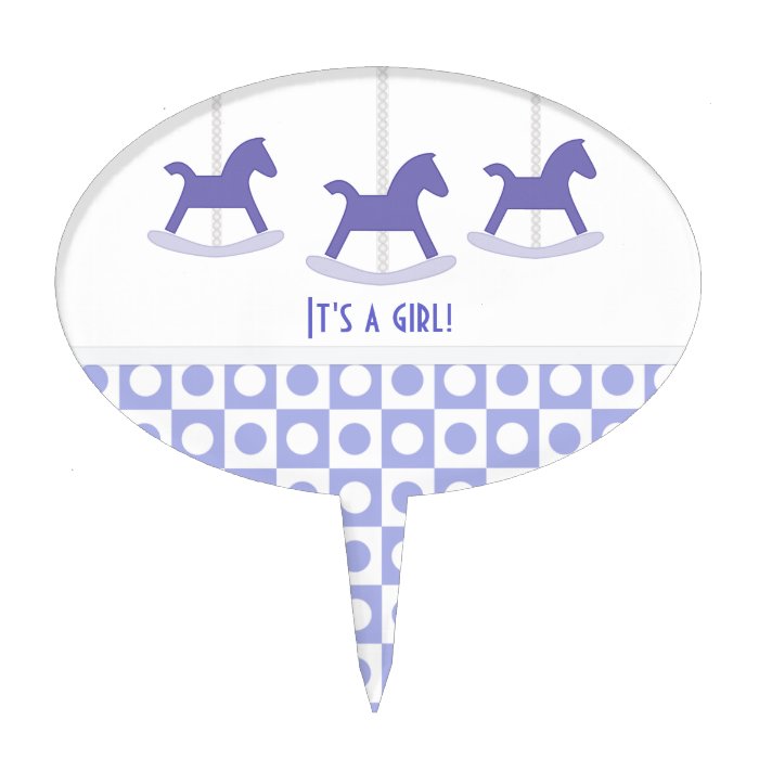 It's A Girl Carousel Cake Pick