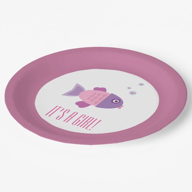 Baby Fish - Gender Reveal and Baby Shower Paper Plates