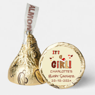 It's a Girl! Christmas Santa Hat Baby Shower Hershey®'s Kisses®