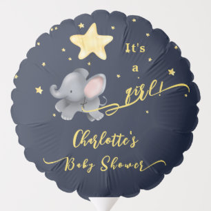 It's a Girl! Cute Elephant Baby Shower Balloon