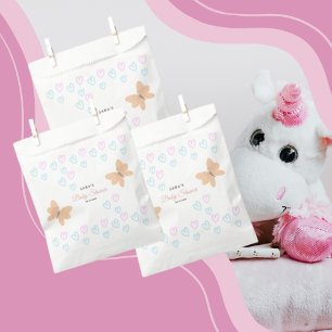 It's a Girl Cute handdrawn butterflies Baby Shower Favor Bag