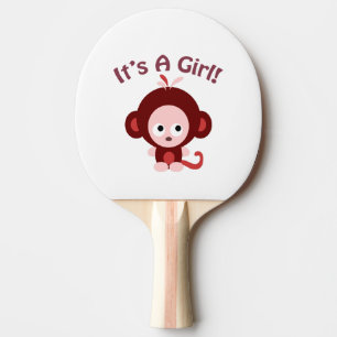 It's a girl! Cute Monkey Ping-Pong Paddle