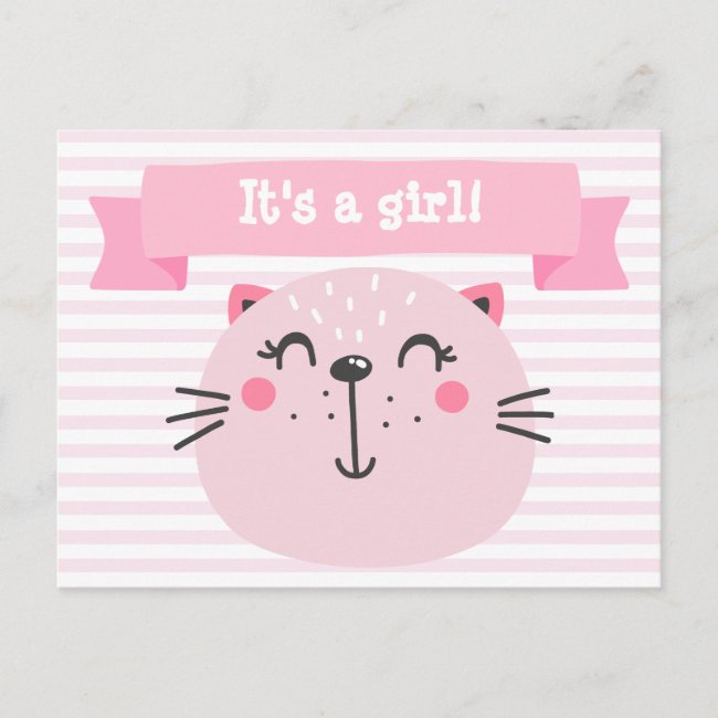 It's a girl! | Cute Pink Cat