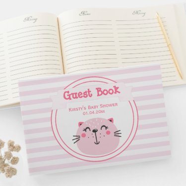 It's a girl! Cute Pink Cat - Baby Shower