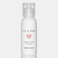 Its a Girl Cute Pink Heart Girl Baby Shower Favor