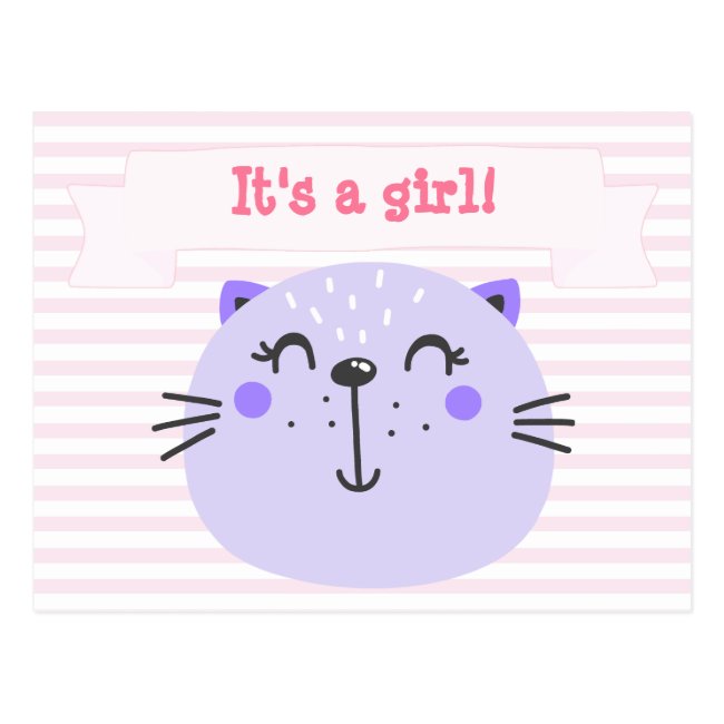 It's a girl! | Cute Purple Cat