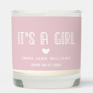 It's a Girl! Cute Typography Blush Pink