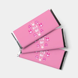 It's a Girl Easter Hershey Bar Favors