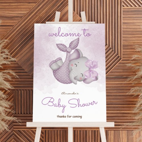 Its a girl elephant baby girl shower welcome sign