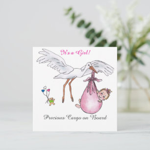 It's a Girl! Flat Card