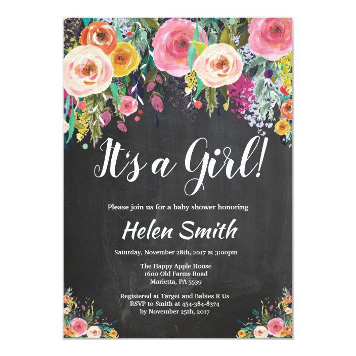 baby shower girl flowers