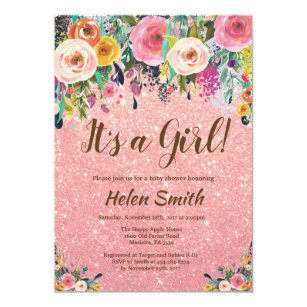 Rose Baby Shower Invitations 4