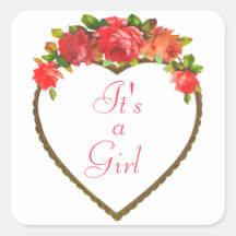 It's a Girl Flower Frame