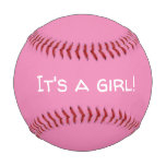 It's A Girl Gender Reveal Baseball