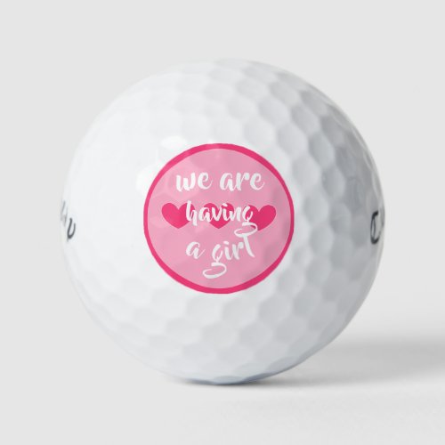 its a girl gender reveal golf balls