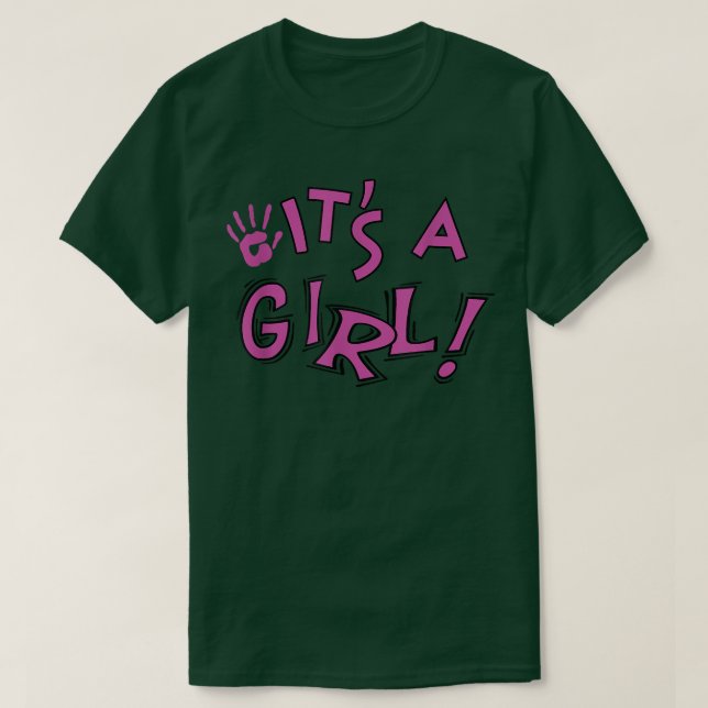 It's A Girl Gender Reveal Party  T-Shirt (Design Front)