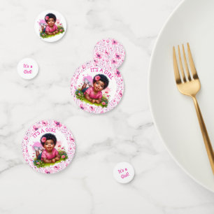 It's a Girl Girl's Floral Baby Shower Confetti