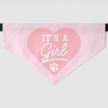 It's A Girl Heart Pink Gender Reveal
