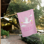 It&#39;s A Girl! House Flag at Zazzle