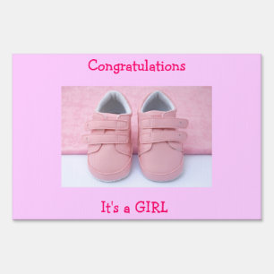 It's a Girl Large Outside Banner Yard Sign