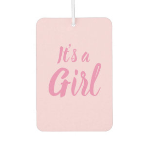 It's a Girl, light pink baby shower, gender reveal Air Freshener