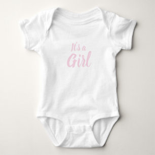 It's a Girl, light pink baby shower, gender reveal Bodysuit