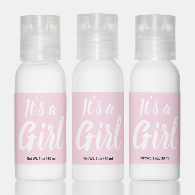 It's a Girl, light pink white baby shower favors Hand Lotion (Set)