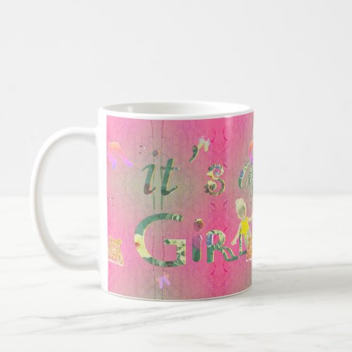 Its a Girl MermaidBaby Clothes Illustration Coffee Mug